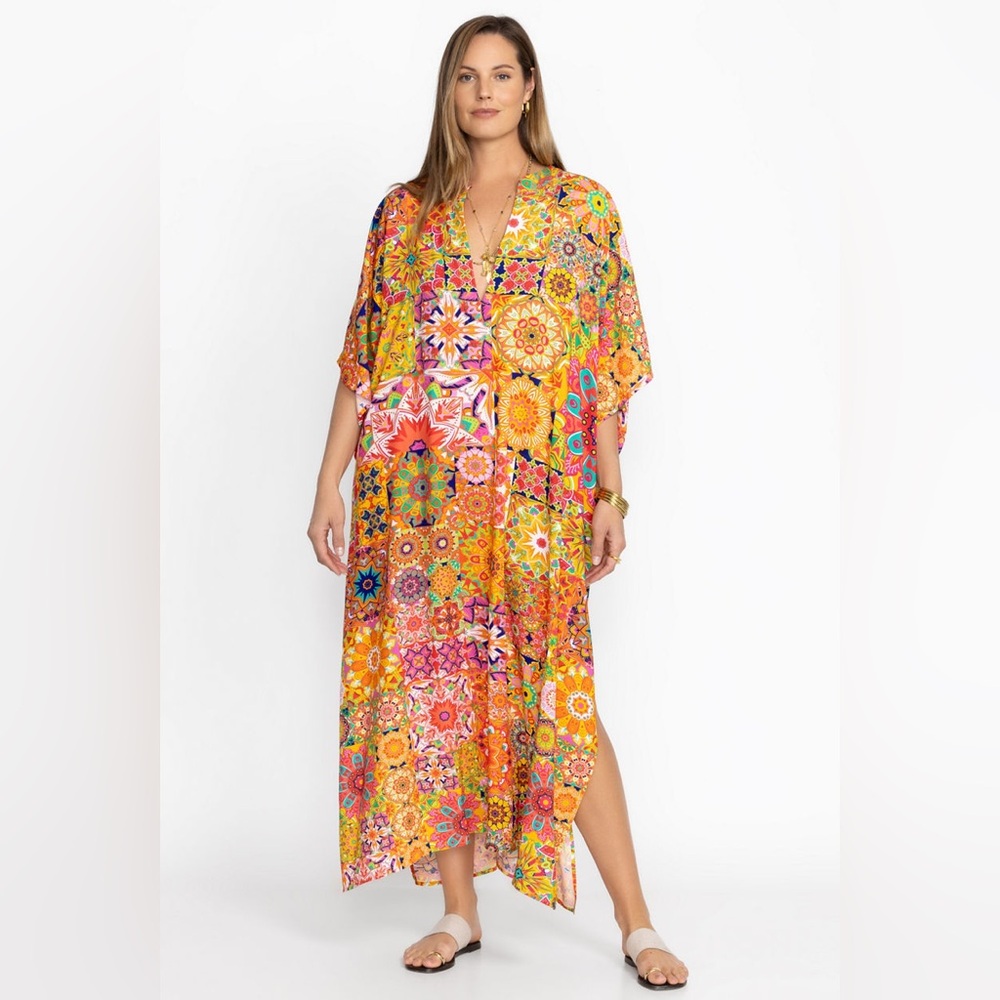 Johnny Was Kaleida Floral Kaftan Dress Size Medium